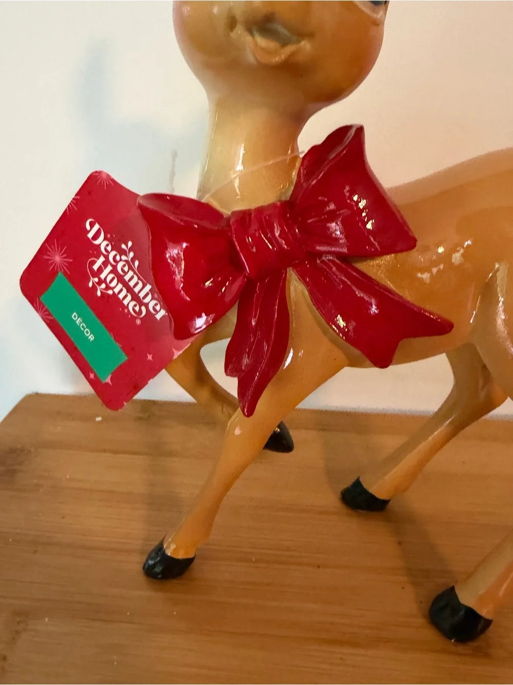 NWT Vintage-Style Deer Figurine Christmas Decor. Midcentury Modern Style 50s